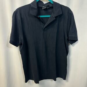 BOSS Hugo Boss Black 3 Button Short Sleeve Polo Pima Cotton Large